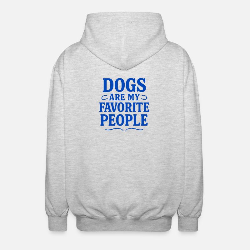 Les chiens sont mes personnes préférées - Veste à capuche unisexe - gris clair chiné