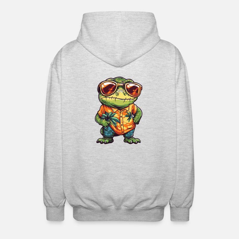 Chameleon Funny Summer - Unisex Hooded Jacket - light heather grey