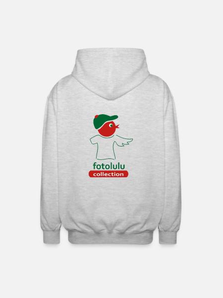 fotolulu collection - Unisex Kapuzenjacke - Hellgrau meliert