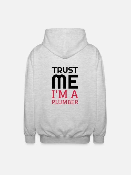 Plumber Plumbing Klempner Plombier Plomberie - Unisex Hooded Jacket - light heather grey