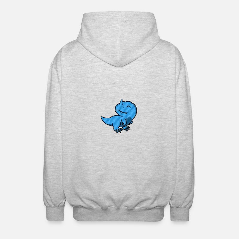 Rex Blue Cute - Unisex Kapuzenjacke - Hellgrau meliert