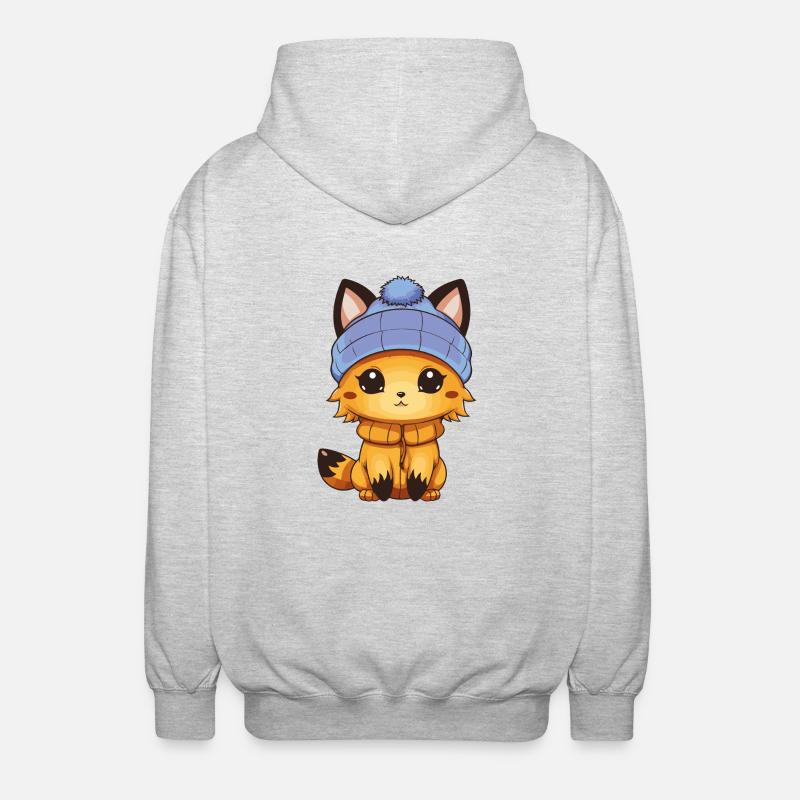 Bande dessinée Fox - Veste à capuche unisexe - gris clair chiné