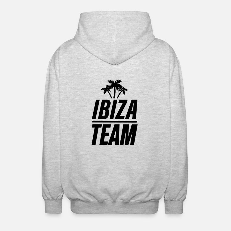 ibiza team - Unisex Kapuzenjacke - Hellgrau meliert