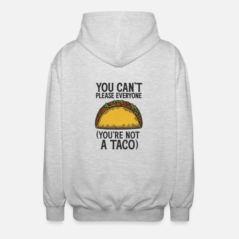 Vous n’êtes pas un taco - Veste à capuche unisexe - gris clair chiné