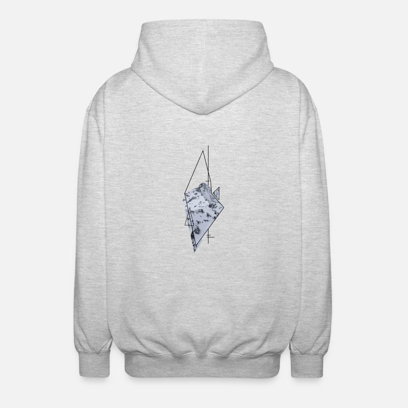 Berg Grafik Muster - Veste à capuche unisexe - gris clair chiné