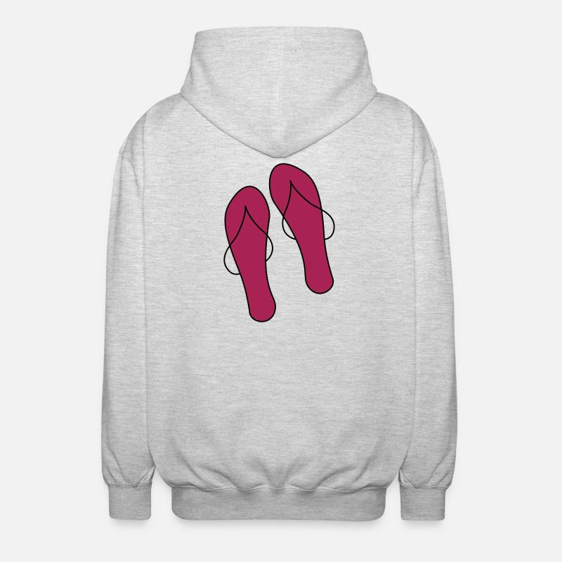 flip flops - Unisex Hooded Jacket - light heather grey