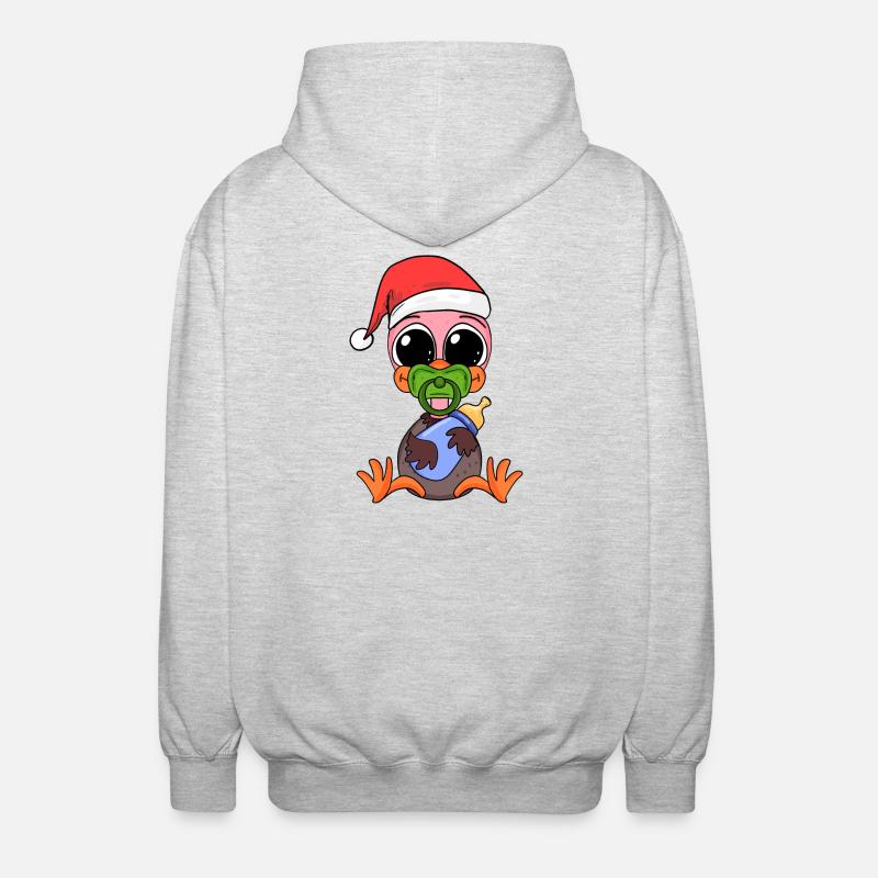 Autruche bébé Noël - Veste à capuche unisexe - gris clair chiné