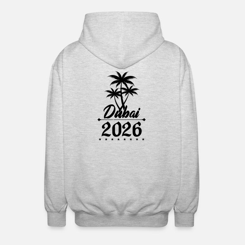 dubai 2026 - Unisex Kapuzenjacke - Hellgrau meliert