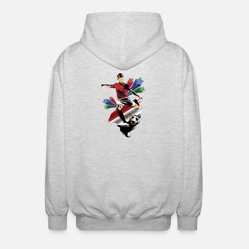 Egipto - Egypt - Flags - Unisex Hooded Jacket - light heather grey