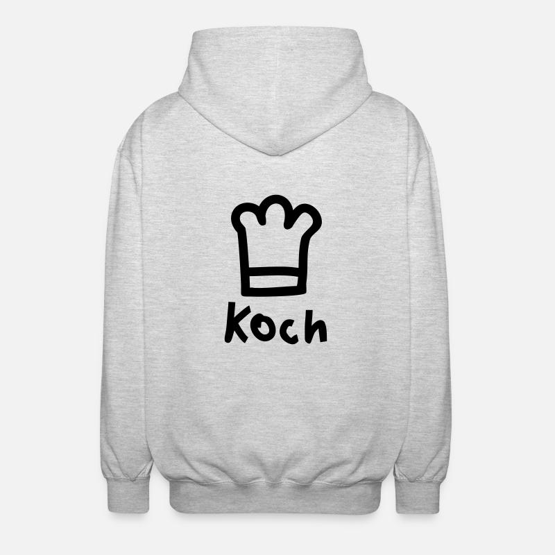 KOCH - Unisex Kapuzenjacke - Hellgrau meliert
