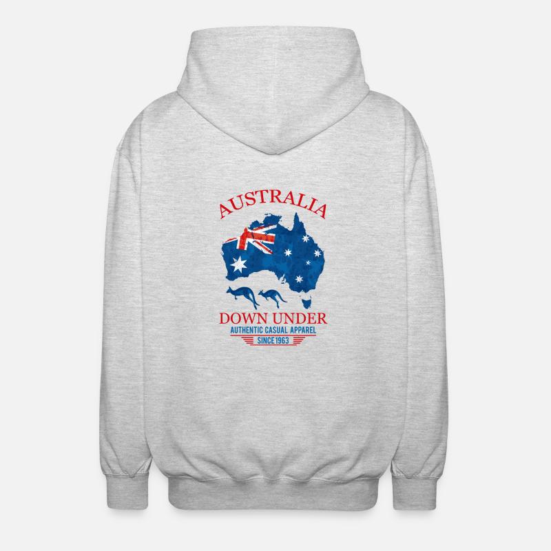 AUSTRALIA - DOWN UNDER 2 - Unisex Kapuzenjacke - Hellgrau meliert