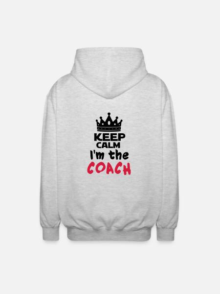 I'm the coach - Veste à capuche unisexe - gris clair chiné
