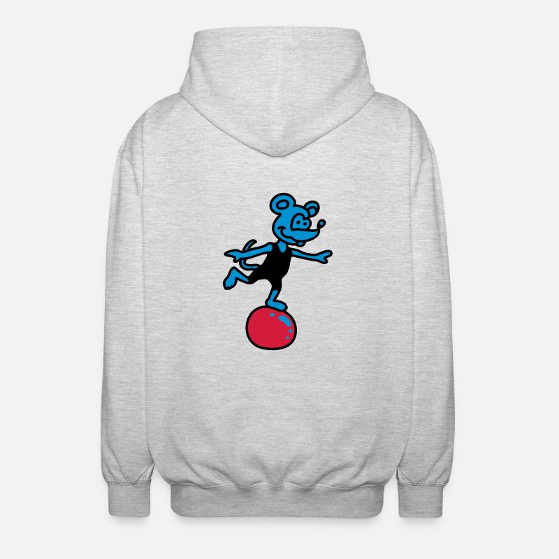sporting mouse 3 - Unisex Hooded Jacket - light heather grey