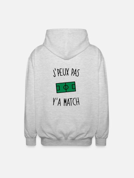 J'peux pas y'a match - Veste à capuche unisexe - gris clair chiné