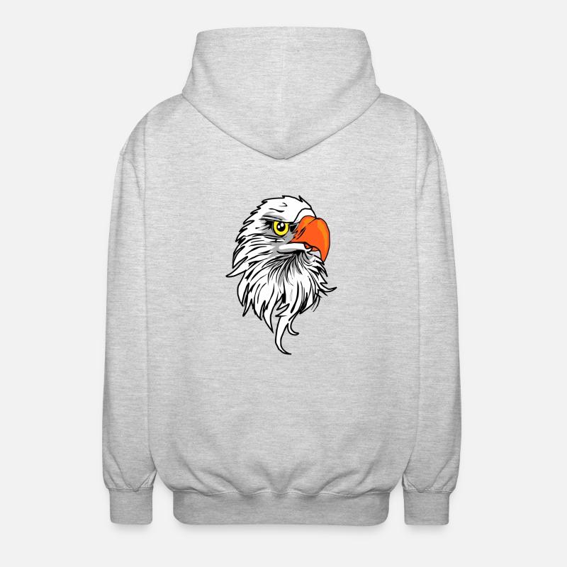 Adler Comic - Unisex Kapuzenjacke - Hellgrau meliert
