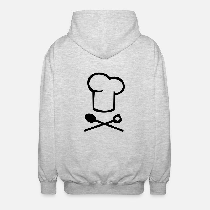 Chef cook - Unisex Hooded Jacket - light heather grey