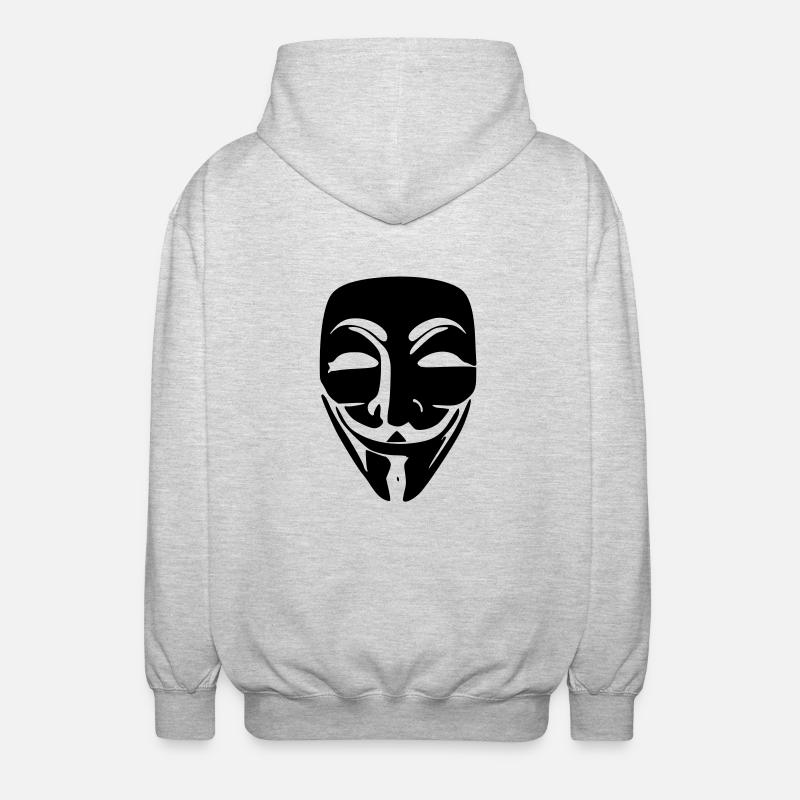 Anonymous - Veste à capuche unisexe - gris clair chiné