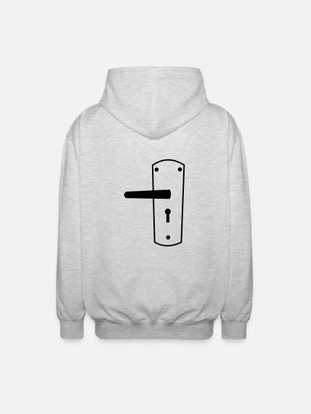door handle - Unisex Hooded Jacket - light heather grey