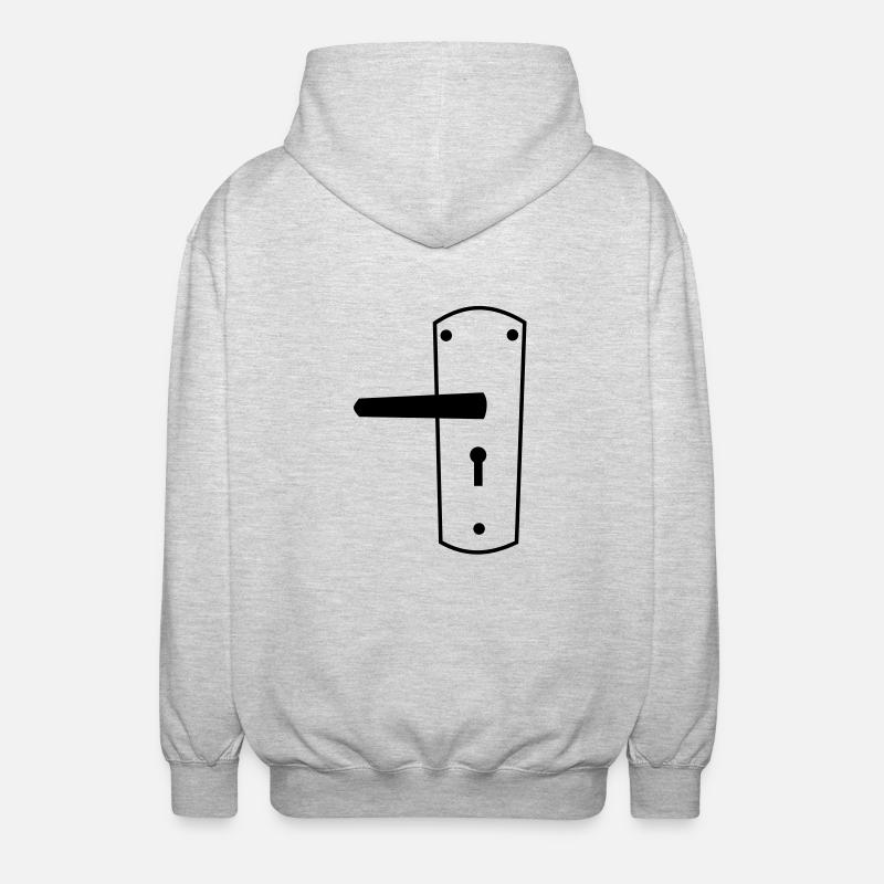 door handle - Unisex Hooded Jacket - light heather grey