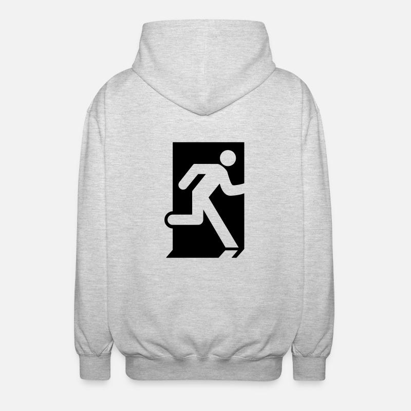 Emergency Exit - Unisex Hooded Jacket - light heather grey