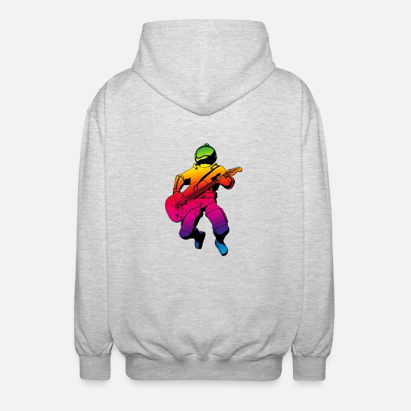 Space Guitar Hero 2 - Unisex Kapuzenjacke - Hellgrau meliert