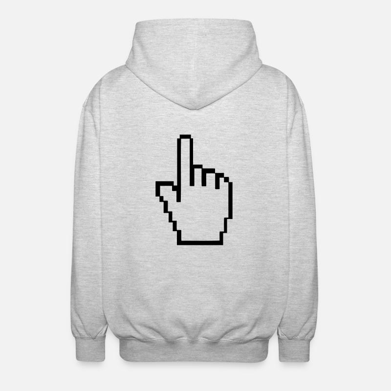 computer_hand - Unisex Hooded Jacket - light heather grey