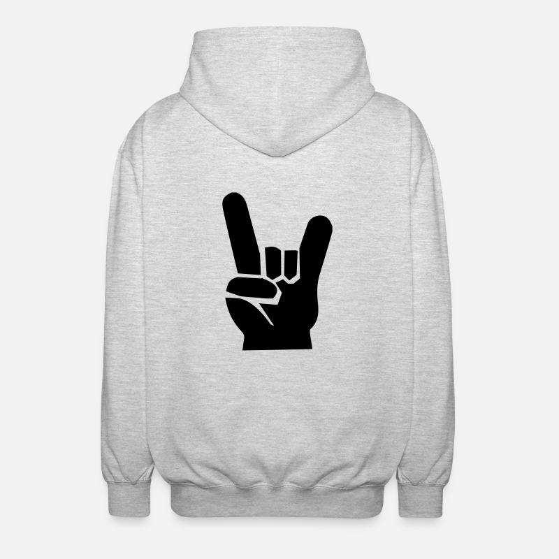 pommesgabel - Unisex Kapuzenjacke - Hellgrau meliert