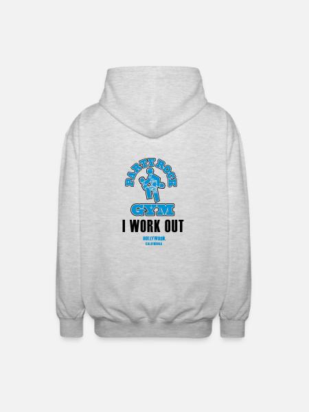 party rock gym - Unisex Hooded Jacket - light heather grey