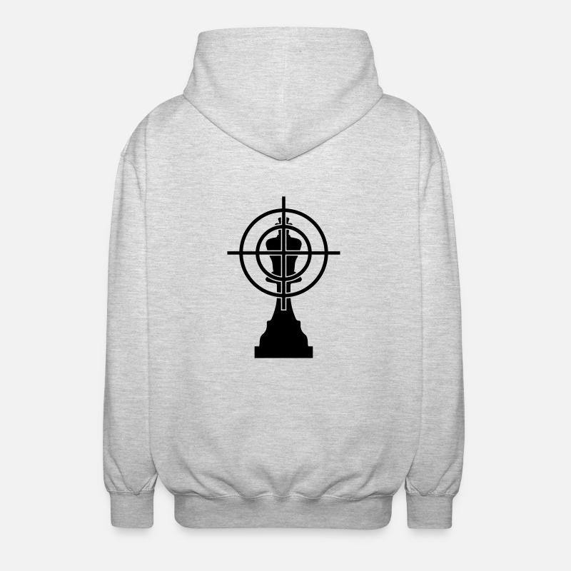 chess killing spree - Unisex Hooded Jacket - light heather grey