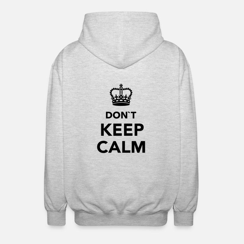 Don't keep calm - Unisex Kapuzenjacke - Hellgrau meliert