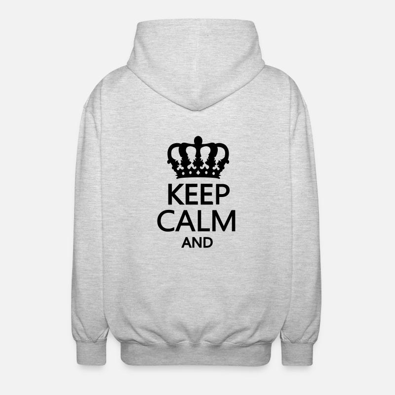 keep_calm_and - Veste à capuche unisexe - gris clair chiné