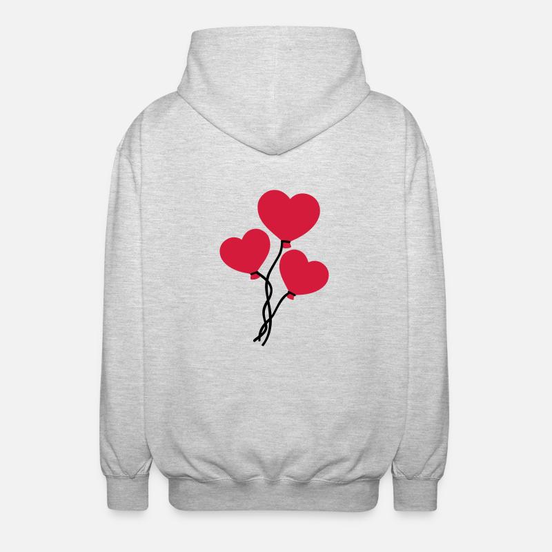 Luftballons - Unisex Kapuzenjacke - Hellgrau meliert