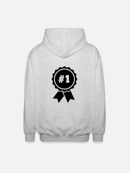 medal - Unisex Hooded Jacket - light heather grey