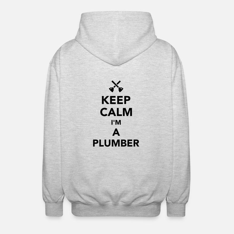 Klempner - Unisex Kapuzenjacke - Hellgrau meliert