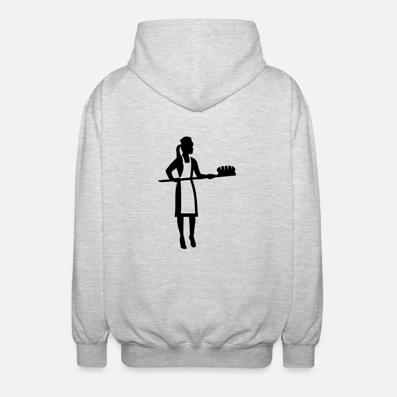 Bäckerin - Unisex Kapuzenjacke - Hellgrau meliert