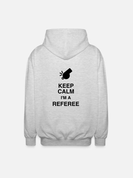 Arbitre / Arbitrage / Sport / Sifflet - Veste à capuche unisexe - gris clair chiné