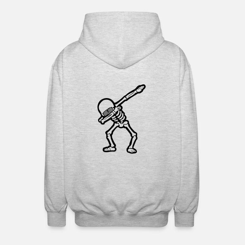 Cool Skull Dabbing 01 - Veste à capuche unisexe - gris clair chiné
