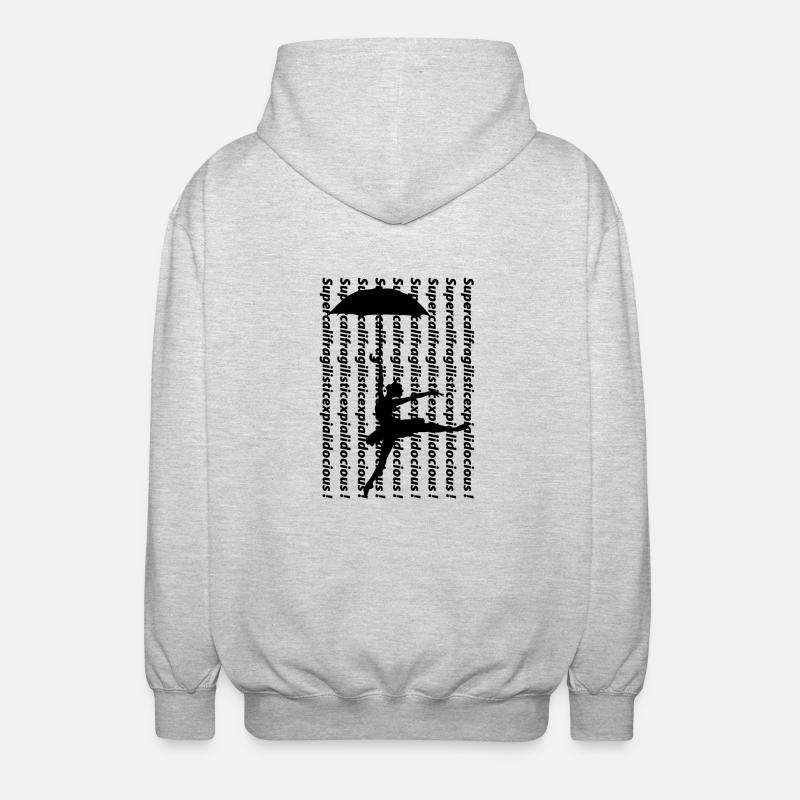 supercalifragilisticexpialidocious blak - Veste à capuche unisexe - gris clair chiné