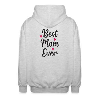 Beste Mutter aller Zeiten - Unisex Kapuzenjacke - Hellgrau meliert - Hinten - AI Model Male 185 light (185cm)