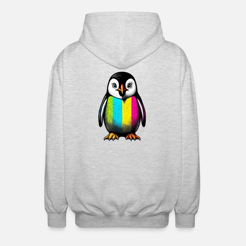 Penguin - Unisex Hooded Jacket - light heather grey