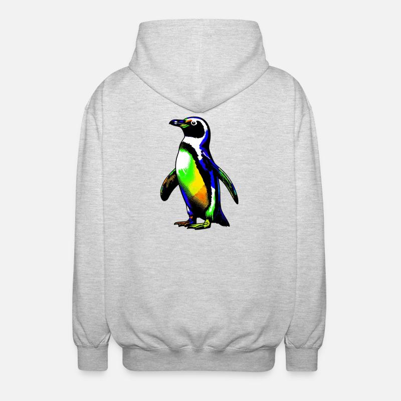 Pingouin - Veste à capuche unisexe - gris clair chiné