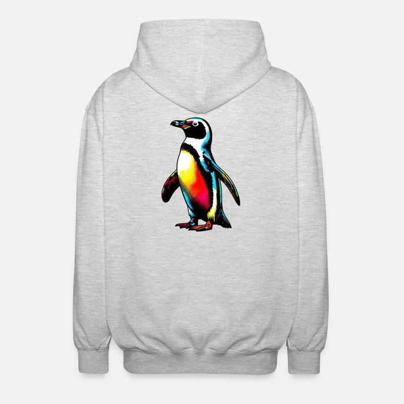 Pingouin - Veste à capuche unisexe - gris clair chiné