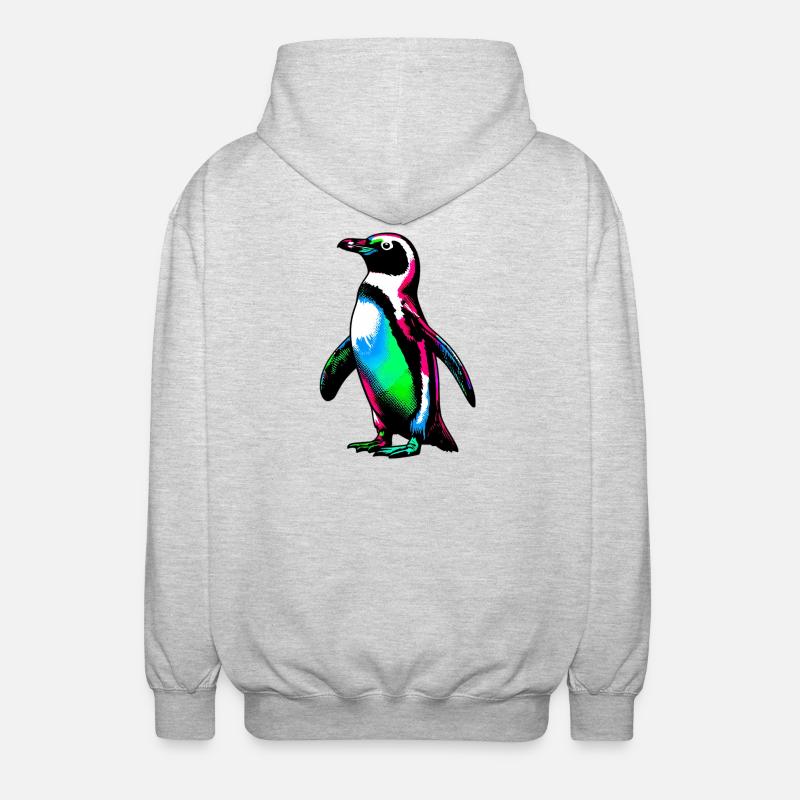 Pingouin - Veste à capuche unisexe - gris clair chiné