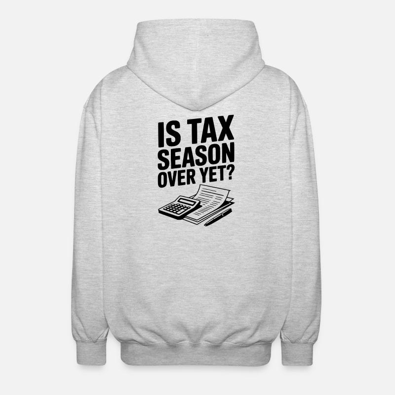La saison des impôts est-elle terminée ? - Veste à capuche unisexe - gris clair chiné