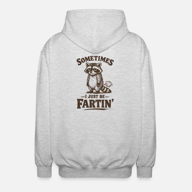 Parfois, je pète simplement. - Veste à capuche unisexe - gris clair chiné