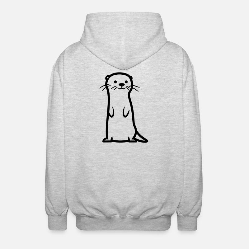 Otter - Unisex Kapuzenjacke - Hellgrau meliert