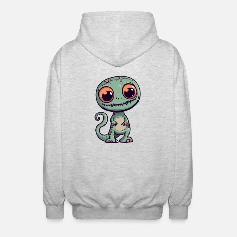 Chameleon Halloween Comic Funny - Unisex Hooded Jacket - light heather grey