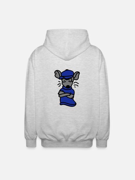 Cool rat - Gangster - Unisex Hooded Jacket - light heather grey