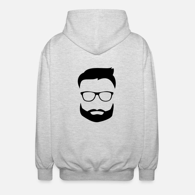 Beard glasses - Veste à capuche unisexe - gris clair chiné