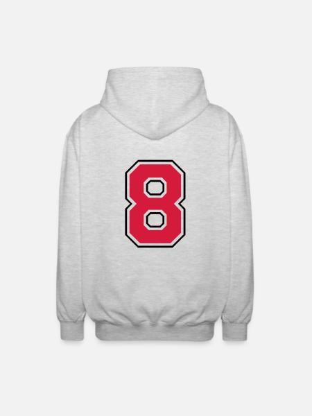 8__f2 - Unisex Hooded Jacket - light heather grey